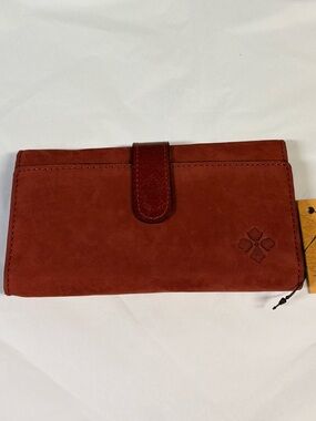 Patricia Nash Beverly Leather RFID Wallet/Wristlet Fox Red NWT